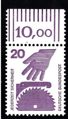 1971 Bund UV MiNr. 696 A Oberrand postfrisch