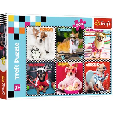 Trefl 13279 Happy Dogs 200 Teile Puzzle
