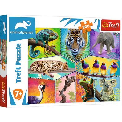 Trefl 13280 Animal Planet Exotische Tiere 200 Teile Puzzle