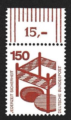 1971 Bund UV MiNr. 703 A Oberrand postfrisch