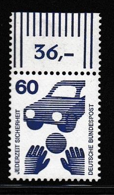 1971 Bund UV MiNr. 701 A Oberrand postfrisch