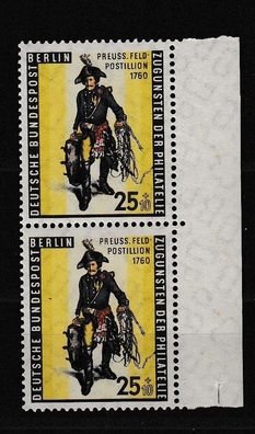 Berlin 1955 Tag der Briefmarke MiNr. 131 skr Rand-Paar postfrisch