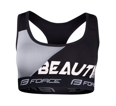 sports bra FORCE BEAUTY. black-grey L