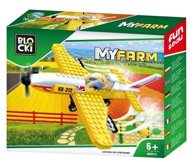 Klocki Blocki KB0312 - My Farm Flugzeug - 165 Teile