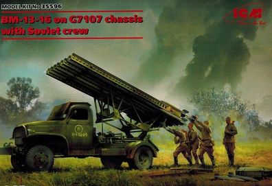 ICM 35596 - BM 13-16 on G7107 chassis with Soviet crew - 1:35