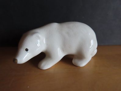 Figur Bär Eisbär weiß stehend Keramik Szeiler