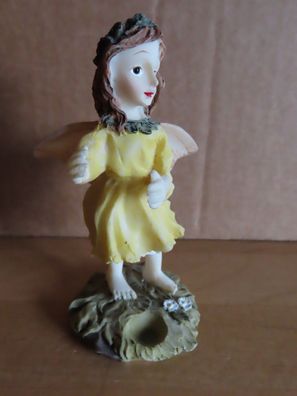 Figur Mädchen Elfe mit gelben Kleid ca. 10 cm groß