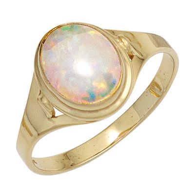 Damen Ring 333 Gold Gelbgold 1 Opal Goldring Opalring Gelbgoldring Damenring