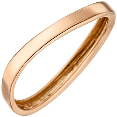 Damen Ring 375 Gold Rotgold Rotgoldring Breite ca. 2,5 mm Tiefe ca. 1,9 mm.