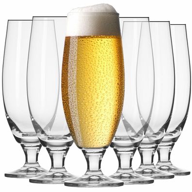 Krosno Elite Gläser für Bier Weizenbier Weißbier | Set 6 | 500 ml | Spülmaschine