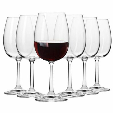Krosno Pure Gläser für Wein Rotwein | Set 6 | 390 ml | Spülmaschine