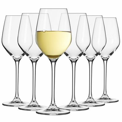 Krosno Splendour Kleine Gläser für Weißwein Wein | Set 6 | 200 ml | Spülmaschine