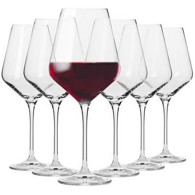 Krosno Avant-Garde Gläser für Wein Rotwein | Set 6 | 550 ml | Spülmaschine