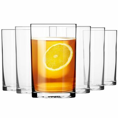 Krosno Basic Gläser für Tee Kaffee Wasser Säfte | Set 6 | 250 ml | Spülmaschine