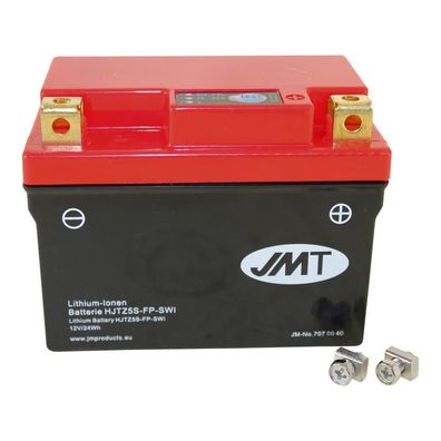 Lithium-Ionen-Batterie JMT HJTZ5S-FP, 12 V 2 Ah, Pluspol rechts, DIN 50412