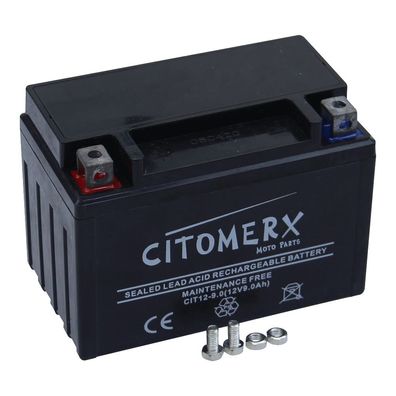 Gel-Batterie CIT YTX9, 12 V 9 Ah, Pluspol links, DIN 50812LV