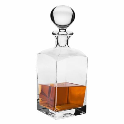 Krosno Caro Karaffe für Whisky Rum Dekanter | 1000 ml | Handgemacht | Handwäsche