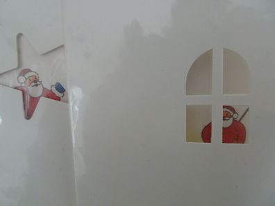 5x alte Weihnachtsgrußkarten-Set & Umschlag räder Weihnachtsmann Golf Fußball