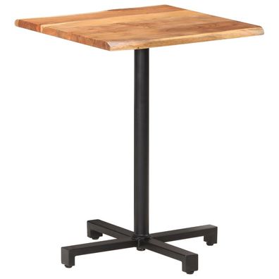 vidaXL Bistrotisch mit Baumkanten 60x60x75 cm Akazie Massivholz