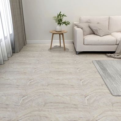 vidaXL PVC-Fliesen Selbstklebend 55 Stk. 5,11 m² Beige