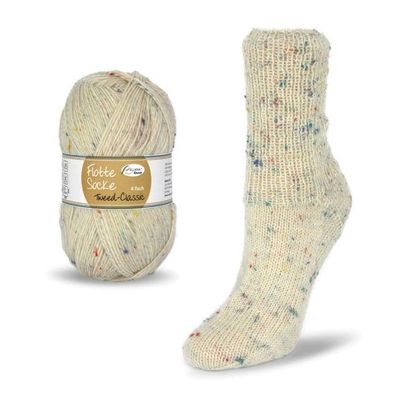 100g Flotte Socke "Tweed Classic" - 4 Fach Sockenwolle