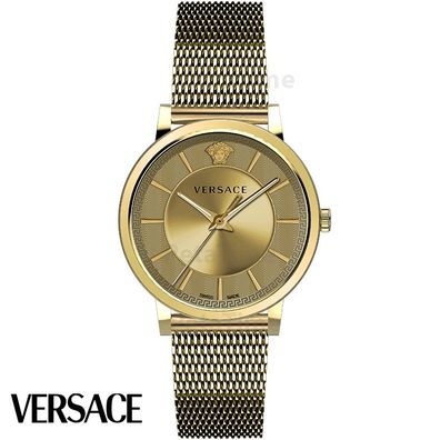 Versace VE5A00720 V-Circle Gent gold Edelstahl Armband Uhr Herren NEU
