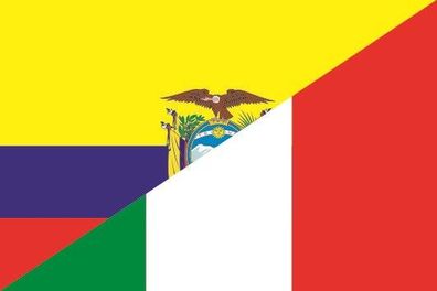 Aufkleber Fahne Flagge Ecuador-Italien verschiedene Größen