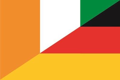 Aufkleber Fahne Flagge Elfenbeinküste-Deutschland verschiedene Größen