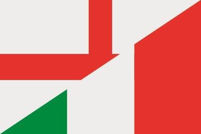 Aufkleber Fahne Flagge England-Italien verschiedene Größen