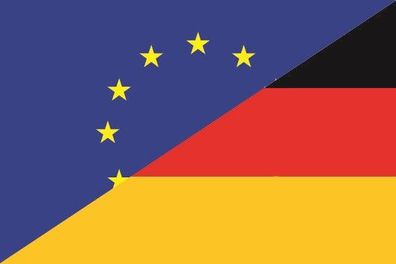 Aufkleber Fahne Flagge Europa-Deutchland verschiedene Größen