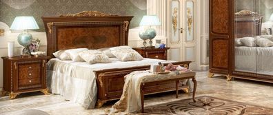 Luxus Gruppe Garnitur Neu Bett 2x Nachttisch 3 tlg. Schlafzimmer Set Designer