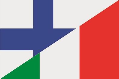 Aufkleber Fahne Flagge Finnland-Italien verschiedene Größen