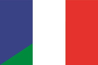 Aufkleber Fahne Flagge Frankreich-Italien verschiedene Größen