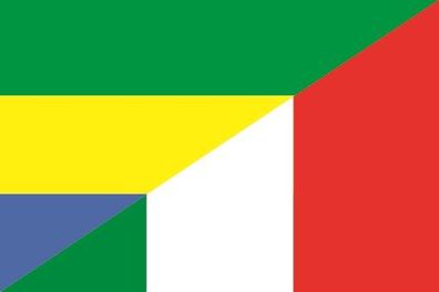Aufkleber Fahne Flagge Gabun-Italien verschiedene Größen
