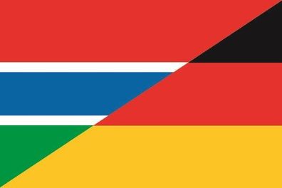 Aufkleber Fahne Flagge Gambia-Deutschland verschiedene Größen