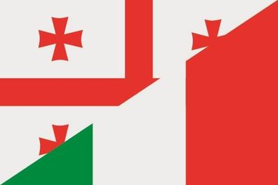 Aufkleber Fahne Flagge Georgien-Italien verschiedene Größen