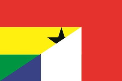 Aufkleber Fahne Flagge Ghana-Frankreich verschiedene Größen