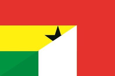 Aufkleber Fahne Flagge Ghana-Italien verschiedene Größen