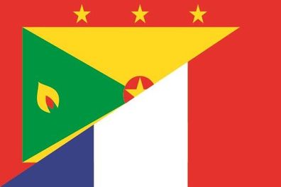 Aufkleber Fahne Flagge Grenada-Frankreich verschiedene Größen
