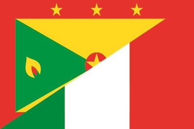 Aufkleber Fahne Flagge Grenada-Italien verschiedene Größen