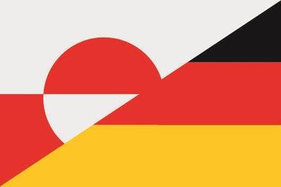 Aufkleber Fahne Flagge Grönland-Deutschland verschiedene Größen