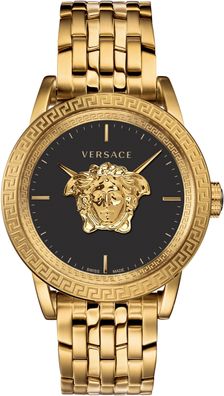 Versace VERD00819 Palazzo Empire schwarz gold Edelstahl Armband Uhr Herren NEU