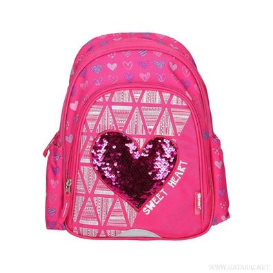 Spirit UNO Kindergartenrucksack "HERZ" mit Streichpailletten