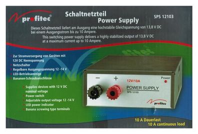 profitec - Schaltnetzteil SPS 12103 - 12 Volt 10A