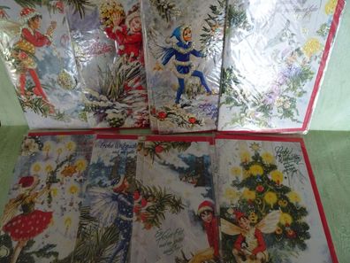 edle Weihnachtsgrußkarten-Sets & Umschlag Taunus Verlag Fairies Elfen - Auswahl -