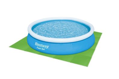 Flowclear Pool-Bodenschutzfliesen Set, 9 Stück (78 x 78 cm), grün