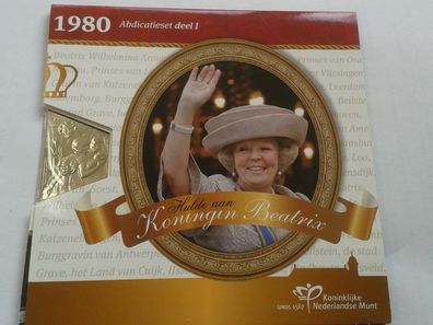 Original KMS 2014 Niederlande Abdankung Königin Beatrix im Folder