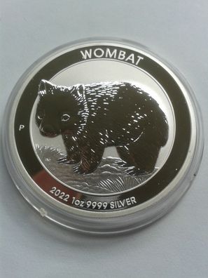1$ 2022 Australien Wombat 1 Unze 31,1g 9999er Silber 1 Dollar 2022 Australien Wombat