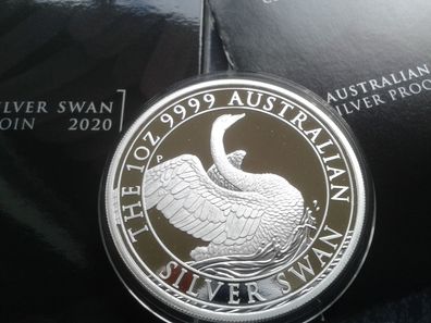 1$ 2020 PP Australien Schwan 1 Unze Silber 9999er silver svan 1 Dollar 2020 PP Schwan