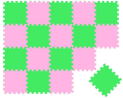 18 Teile Baby Kinder Puzzlematte ab Null - 30x30 Puzzle Spielmatte Krabbelmatte